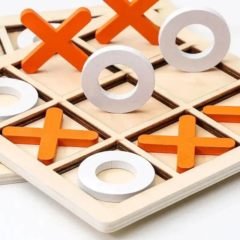 Montessori Wooden Mini Chess Brain Training Puzzle Toy for Kids