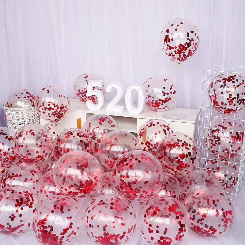 Gold Silver Confetti Balloons Glitter Sequin Globos Helium Balloon Birthday Party Halloween Christmas Party  Wedding Decorations