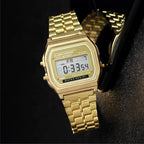 Stainless Steel LED Digital Watches for Men Gold Sliver Luxury Electronic Watch Fashion Business Mens Watch Relogios Masculino