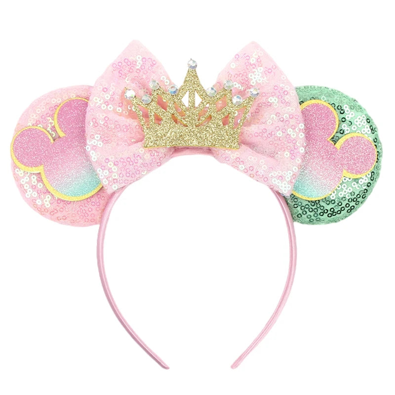 Sequin Mouse Ears Bow Headband for Women & Girls