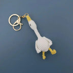 Cute Crochet Parrot Keychain Handmade Bird Bag Charm