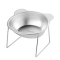 304 Stainless Steel Elevated Pet Bowl: Angled Tilted Feeder with Neck Support, Heat-Resistant & Easy-Clean for Crate or Home Use