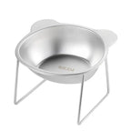 304 Stainless Steel Elevated Pet Bowl: Angled Tilted Feeder with Neck Support, Heat-Resistant & Easy-Clean for Crate or Home Use
