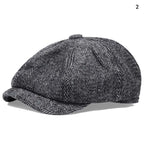 Retro Newsboy Octagonal Beret Cap for Classic Casual Style