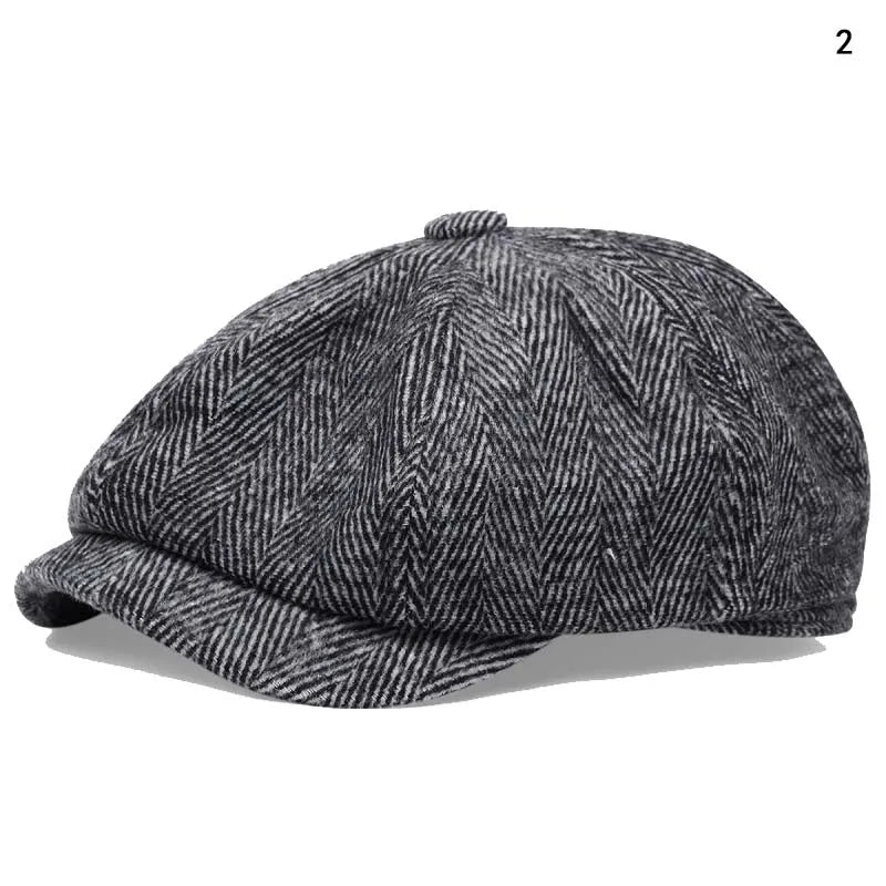 Retro Newsboy Octagonal Beret Cap for Classic Casual Style