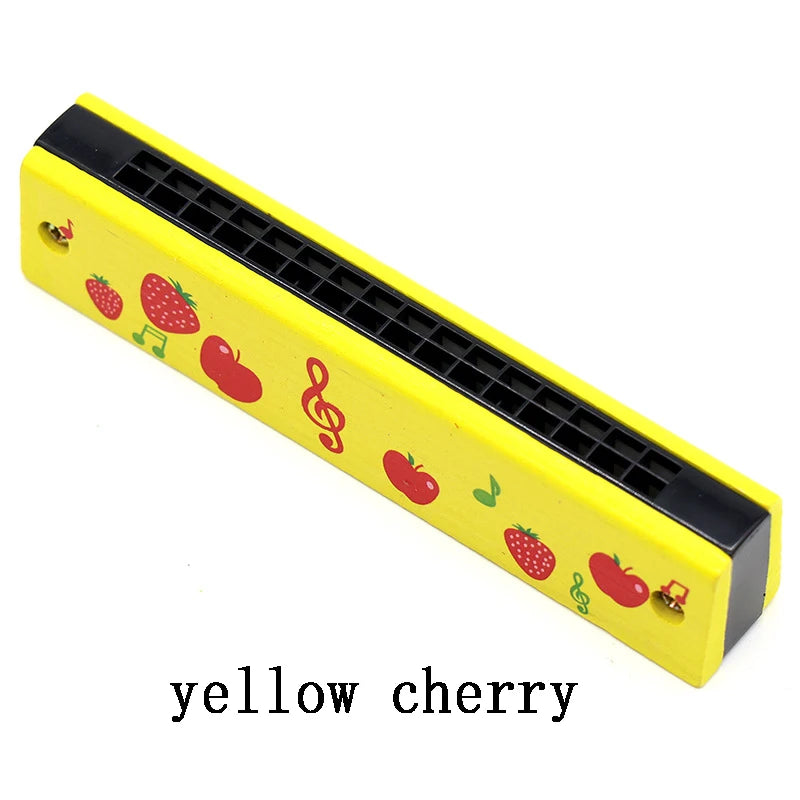 Wooden Harmonica Musical Instrument Toy for Early Learning Kids