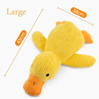 Squeaky Plush Duck Dog Chew Toy Bite Resistant Teeth Grinding Toy Soft Pet Sleeping Companion Stress Relief Puppy Sound Toy