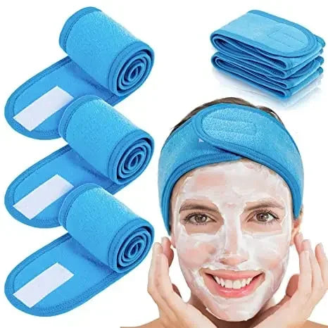 Adjustable Soft Toweling Spa Makeup Headband for Women