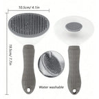 One-Click Pet Hair Removal Comb for Effortless Grooming of Dogs and Cats - Float Hair Removal Slicker Brush with Automatic Funct