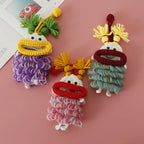 Funny Crochet Sausage Mouth Keychain Key Holder Pouch