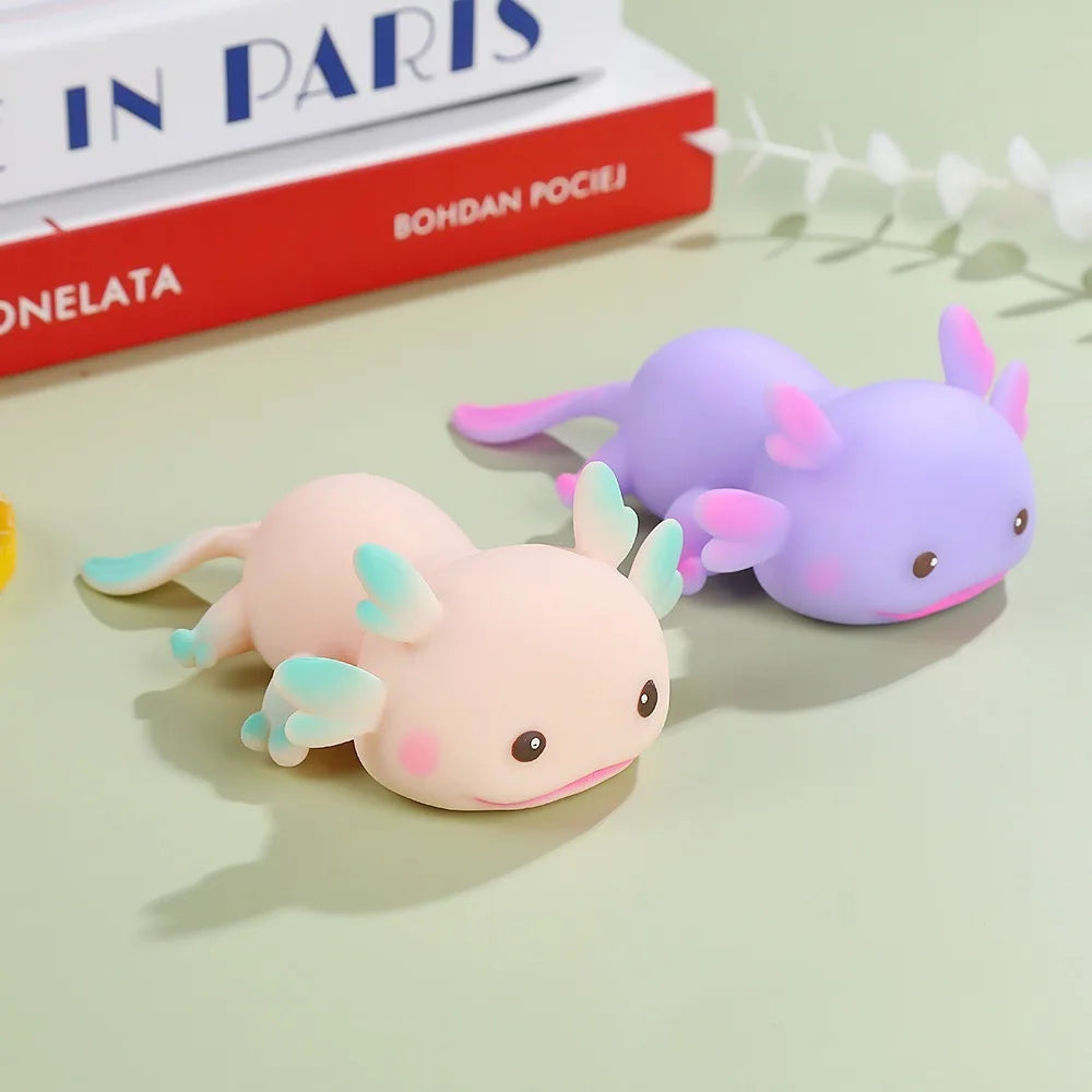 Cute Axolotl Squishy Squeeze Fidget Toy for Stress Relief Kids