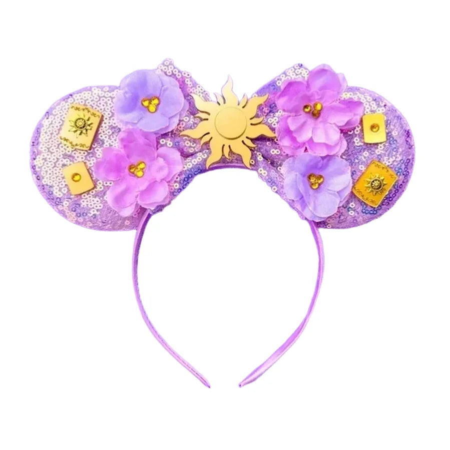 Mouse Ears Sequin Bow Cosplay Headband for Women & Adults