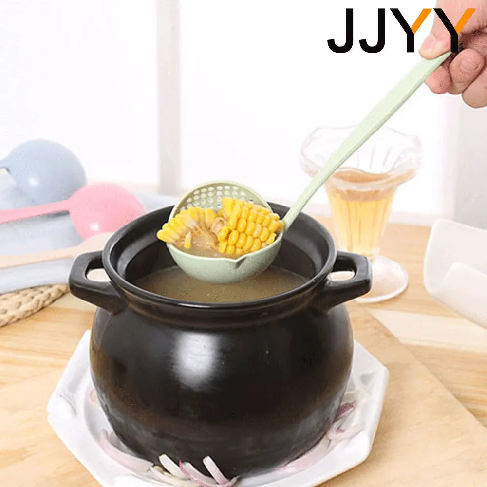 2-in-1 Long Handle Strainer Spoon for Soup, Noodles and Hot Pot