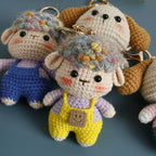 Cute Crochet Animal Doll Keychain Sheep Puppy Bag Charm