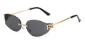 Rimless Oval Oversized Gradient UV400 Sunglasses for Women