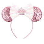 Cartoon Sequin Mouse Ears Headband with Bow