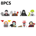 Novel Horrible Movie Halloween Pumpkin Witch Nun Vampire Zombies Building Blocks Mini Action Figure Toys