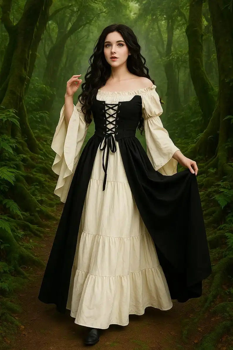 Cosplay Womens'S Medieval Renaissance Costume Cosplay Over Suit Dress Vest Victoria Princess Steam Punk Strap