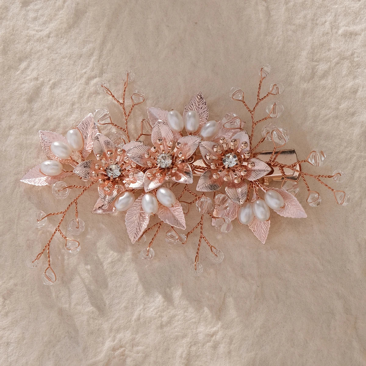 Pearl Flower Bridal Hair Comb for Women