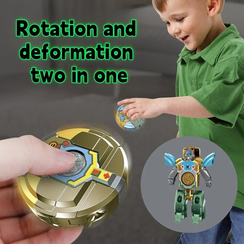 Transformable Robot Fidget Spinner Gyro Toy