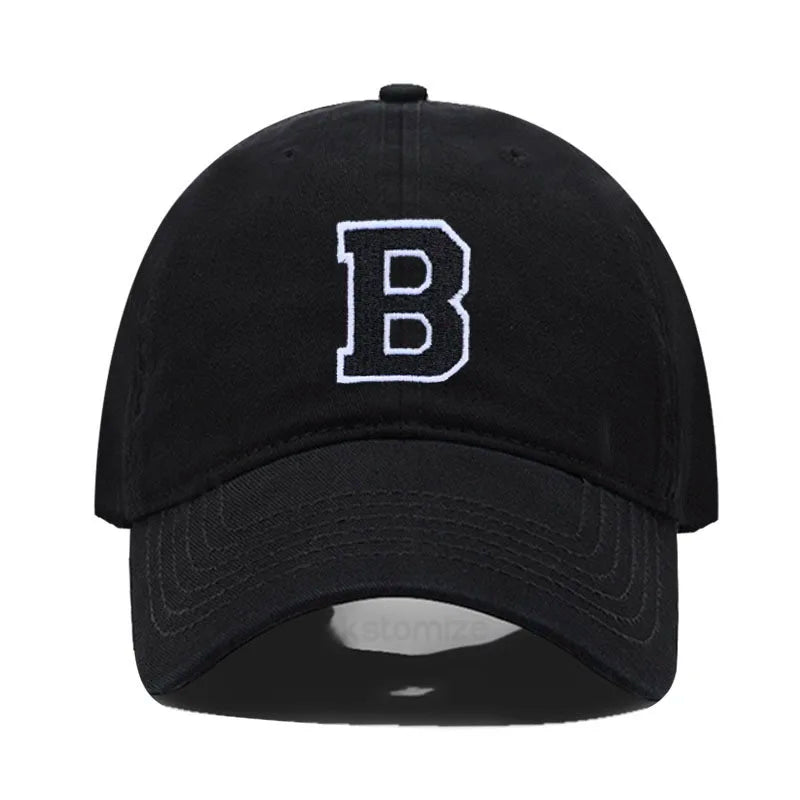 Initial Letter Embroidery Baseball Cap for Casual Sport Style