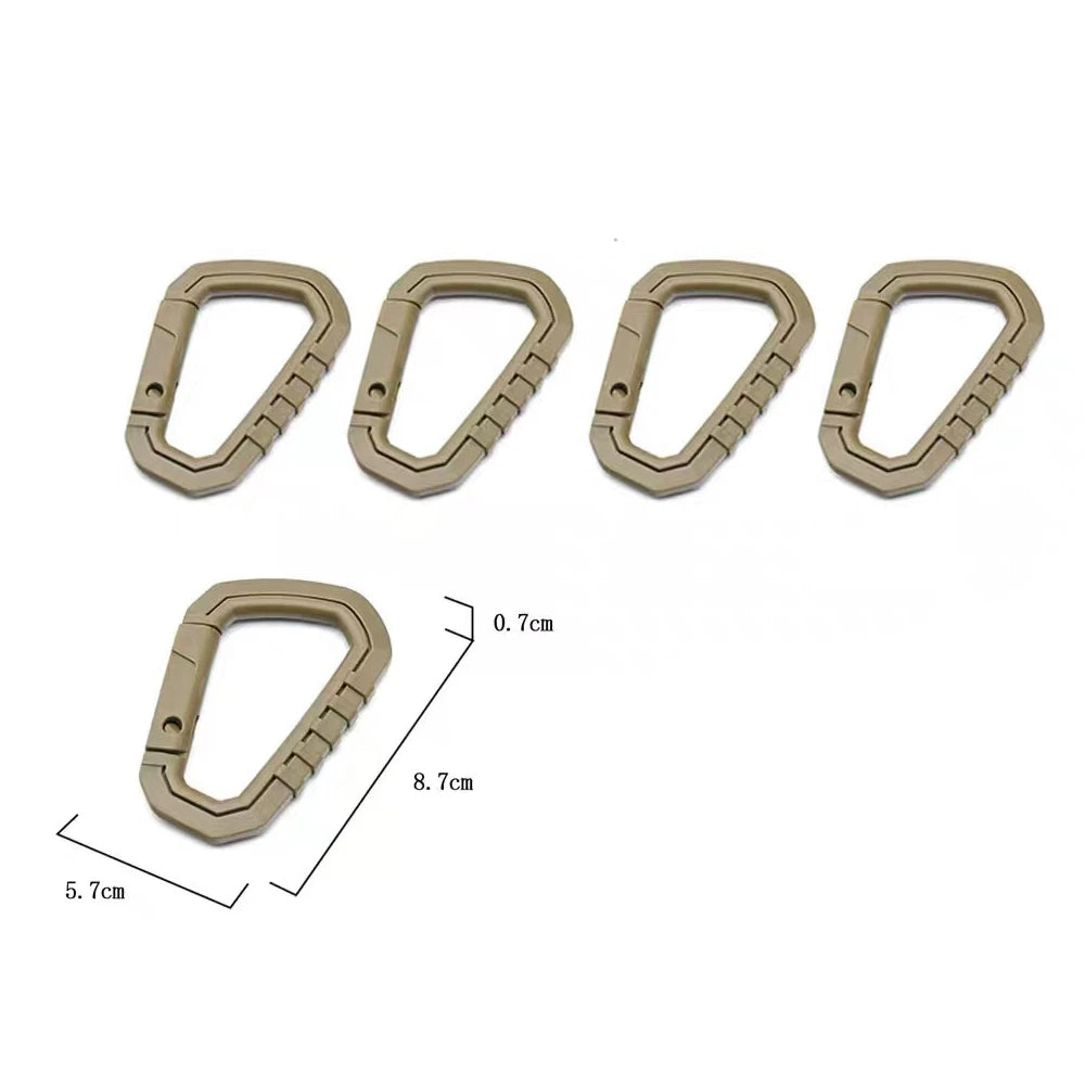 Tactical MOLLE Carabiner Clip EDC Keychain for Camping Gear