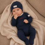 Ali Layette AW26 Embroidered Layette Set Baby Cotton Footed Romper Matching Hat