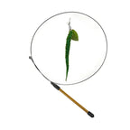 Peacock Bird Cat Teaser Wand for Interactive Hunting and Play
