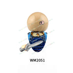 WM6075 WM6101 WM6102 Horror Movie Action Figure Building Blocks Halloween Series Character Accessories Model Brick Toys For Kids