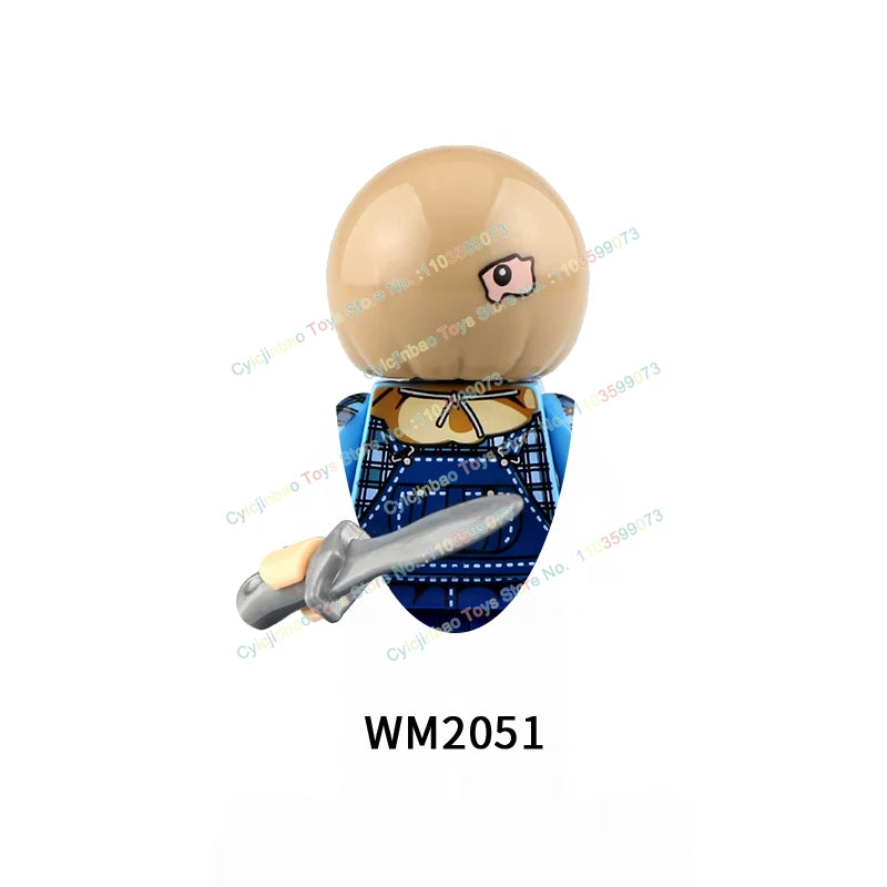 WM6075 WM6101 WM6102 Horror Movie Action Figure Building Blocks Halloween Series Character Accessories Model Brick Toys For Kids