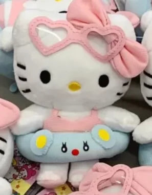 New Product In Stock Japanese Love Button Kt Cat Plush Toy Doll Pendant Cute Bow  Heart Plush Bag Pendant Surprise Gift