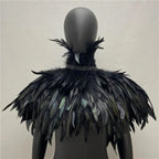 Dress Cape Halloween Wedding Party Shawl Scarf Women Neck Scarves Woman Gothic Style Snood Children Turkey Shawls Feather Y2k