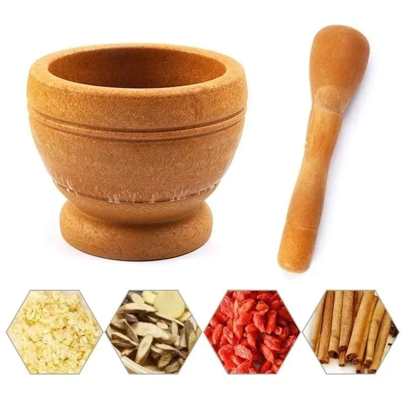 Resin Mortar and Pestle Set – Garlic, Herb & Spice Grinding Kitchen Tool
