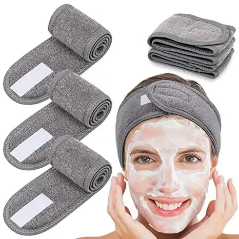 Adjustable Soft Toweling Spa Makeup Headband for Women