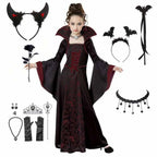 Girls Vampire Costume Gothic Tutu Dress – Halloween Fantasy Outfit