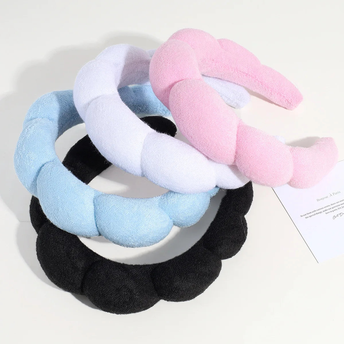 3PCS Spa Bubble Headband & Wristbands Skincare Set