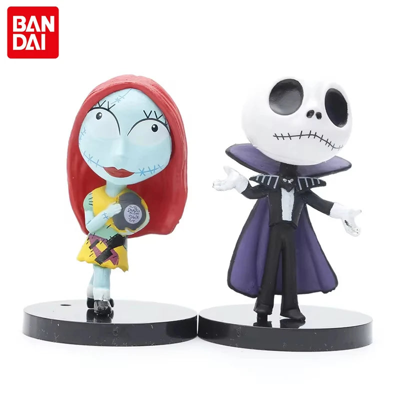 10pcs/set  Nightmare Sally Jack Skellington Christmas Anime Figure PVC Model Vinyl Figurine Halloween Gift Action Figure Toys