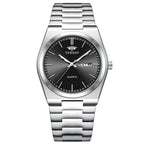 Men's Watch, Slim Stainless Steel Calendar Fashion Quartz Watch