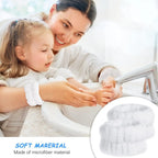 Coral Fleece Face Wash Headband & Absorbent Wristband Set