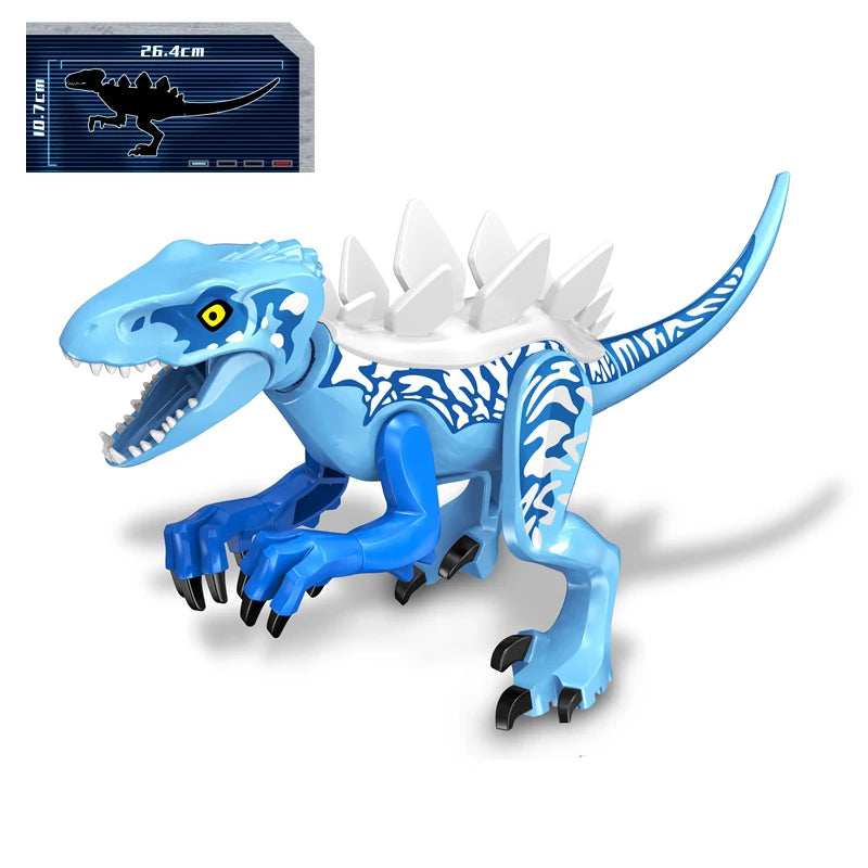 Jurassic Raptor Building Blocks Mini Dinosaur Construction Toy Set
