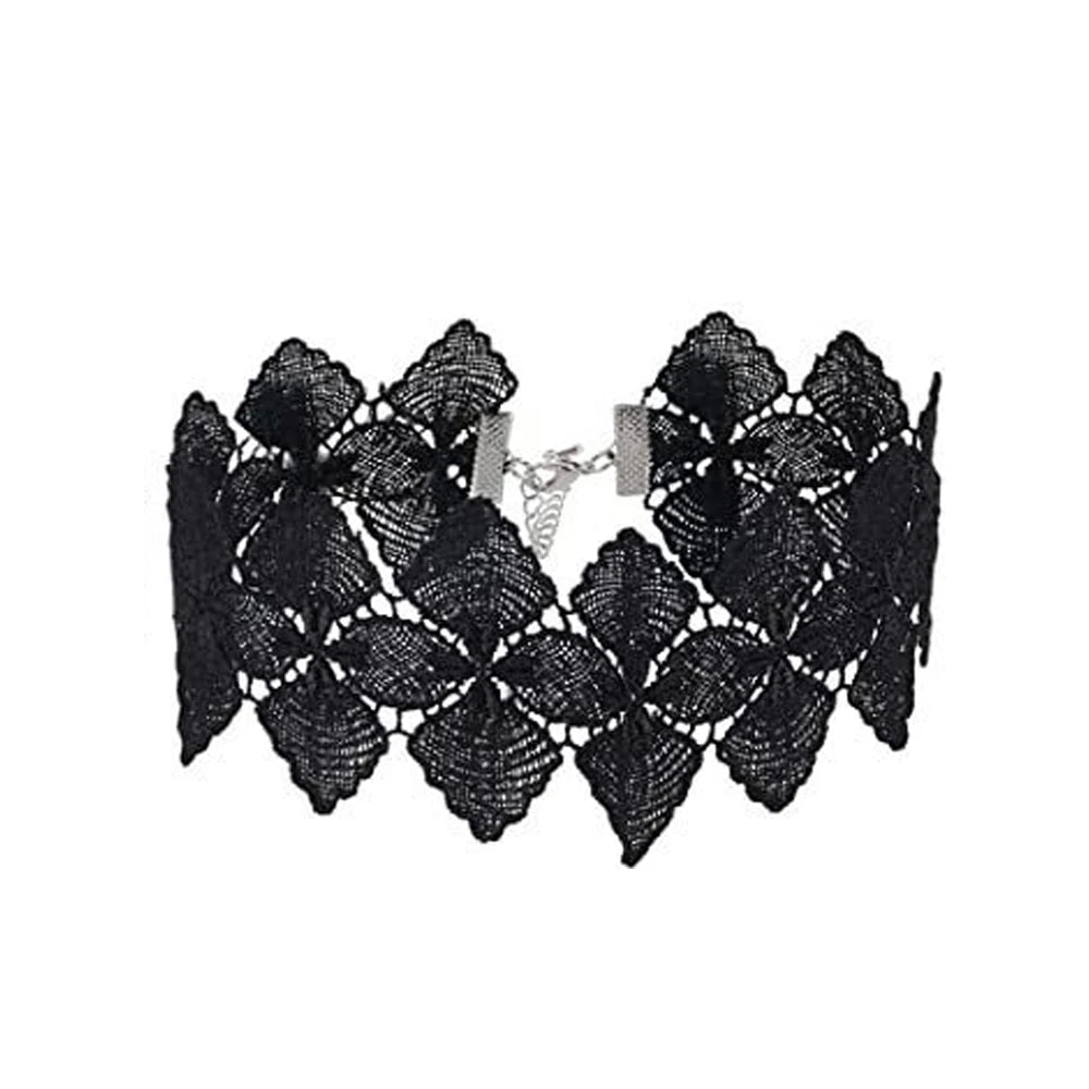 Neo-Gothic Punk Black Sexy Lace Chokers Necklace For Women Fashion Retro Clavicle Chain Halloween Collar Choker Steampunk Gifts