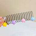 New Cute Colorful Heart Star Bow Pull-out Stretch Metal Hair Comb For Girls Broken Hair Finish Headband Fashion Hair Accessories