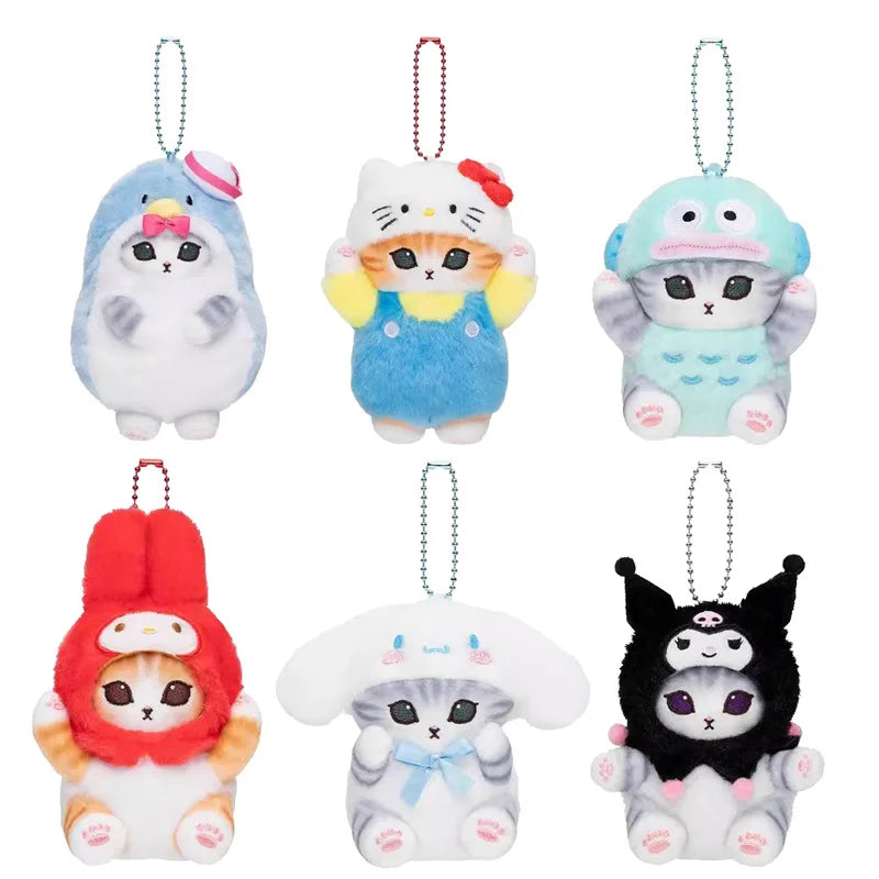 Kawaii Mofusand Sanrio Plush Keychain Anime Bag Charm