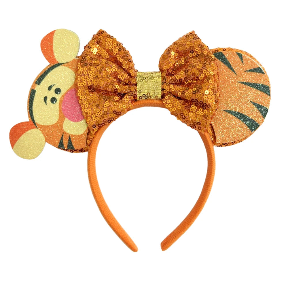 Mouse Ears Sequin Bow Cosplay Headband for Women & Adults