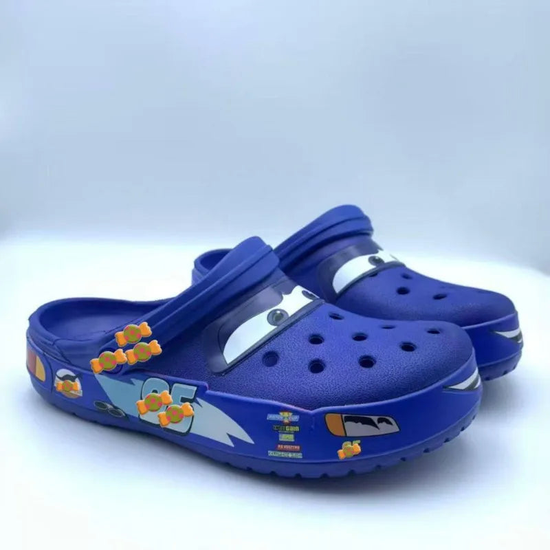 Lightning McQueen Kids Sandals – Cartoon Summer Beach Slippers