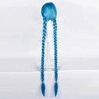 Jinx Long Blue Braided Cosplay Wig for League of Legends