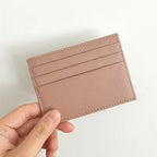 Custom Company Logo Cowhide Card Holder Woman Man Fashion Slim Mini Card Bag Genuine Leather Engrave Name Luxury Casual Purse