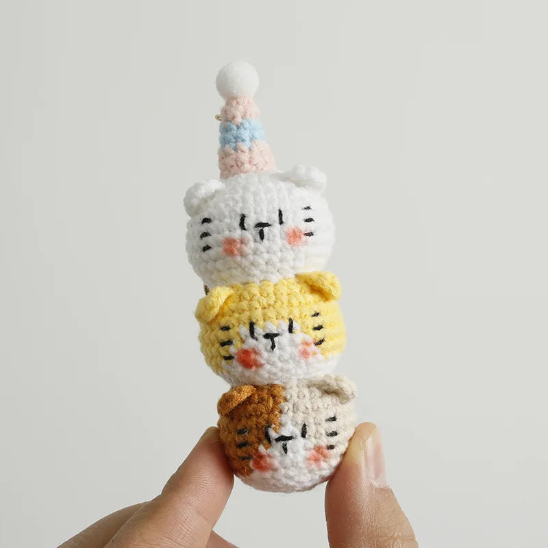 Exquisite Kitten Crochet Keychain Cute Cat Bag Charm
