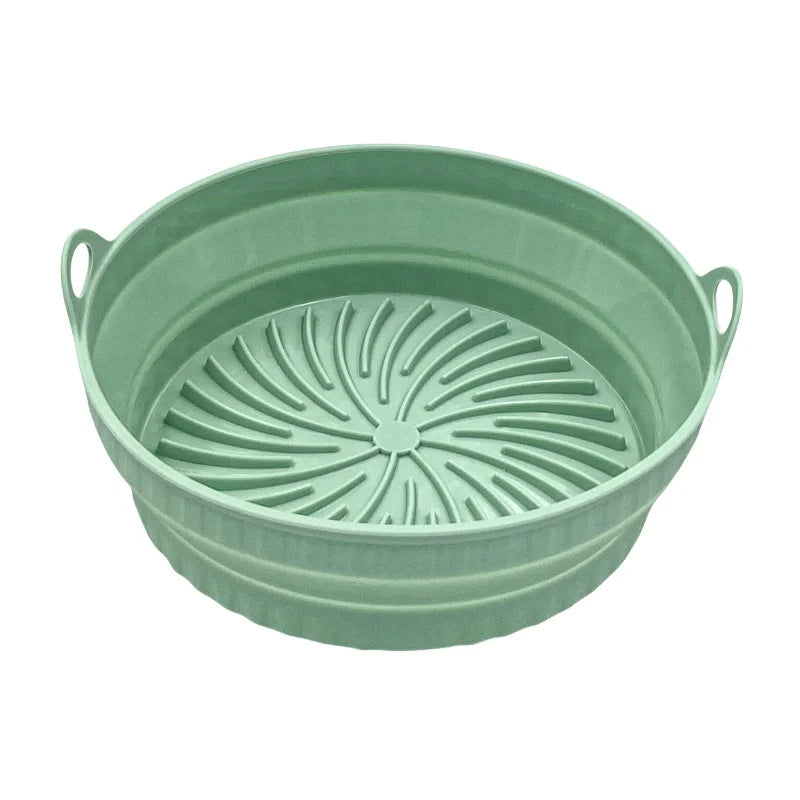 Foldable Air Fryer Silicone Liner Reusable Air Fryer Silicone Baking Tray Food Grade Silicone Air Fryer Mat