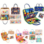 Montessori Busy Board Sensory Learning Toy for Preschool Kids